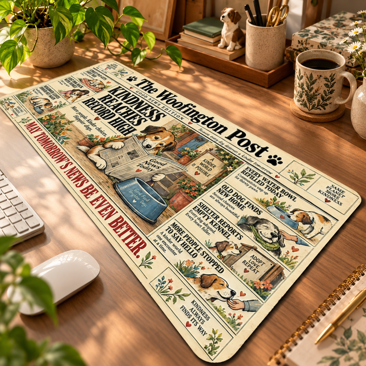 The Woofington Post Illustrated Desk Mat - Image 3