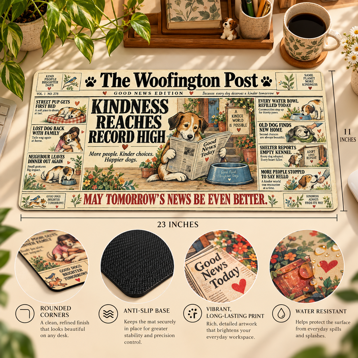 The Woofington Post Illustrated Desk Mat - Image 4
