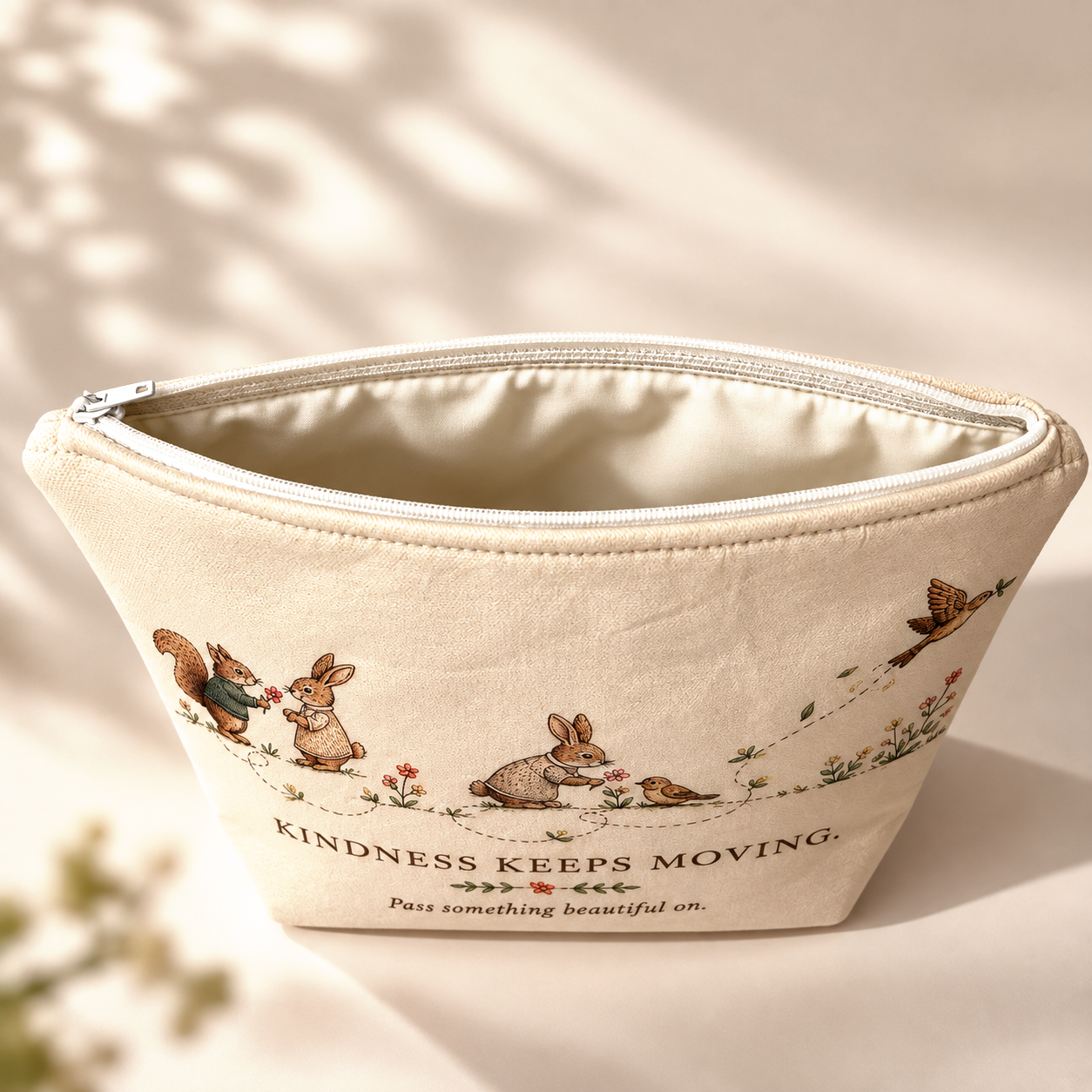 Kindness Keeps Moving Canvas Pouch - Image 2