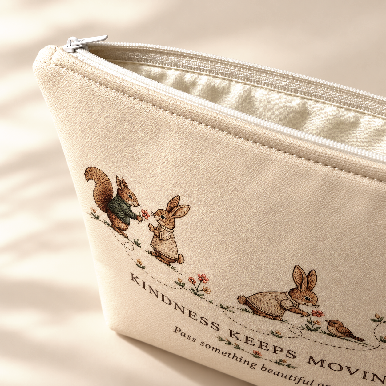 Kindness Keeps Moving Canvas Pouch - Image 4