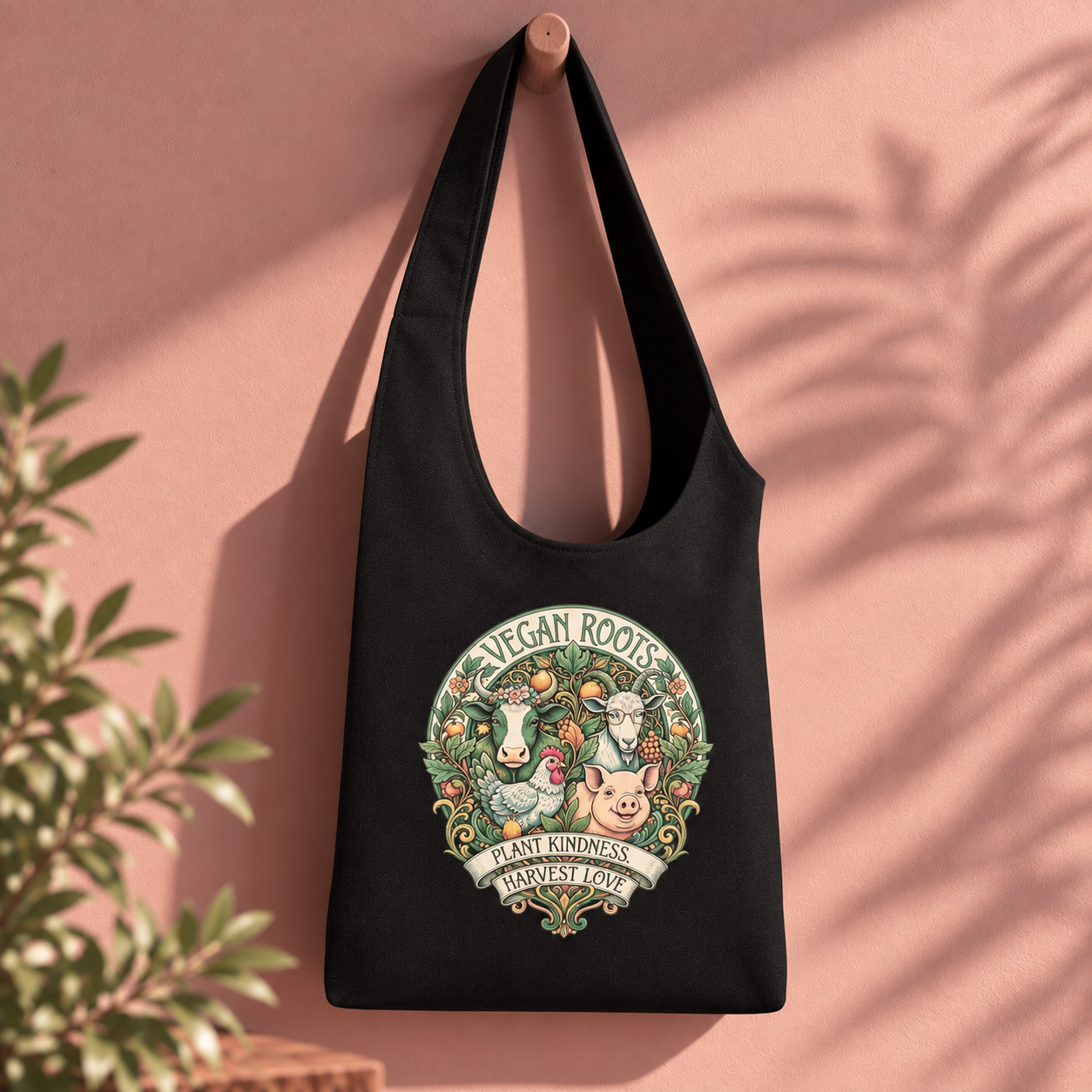 Vegan Roots Plant Kindness Tote Bag - Image 2