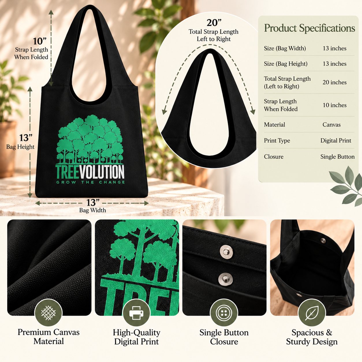 Treevolution Grow the Change Tote Bag - Image 3