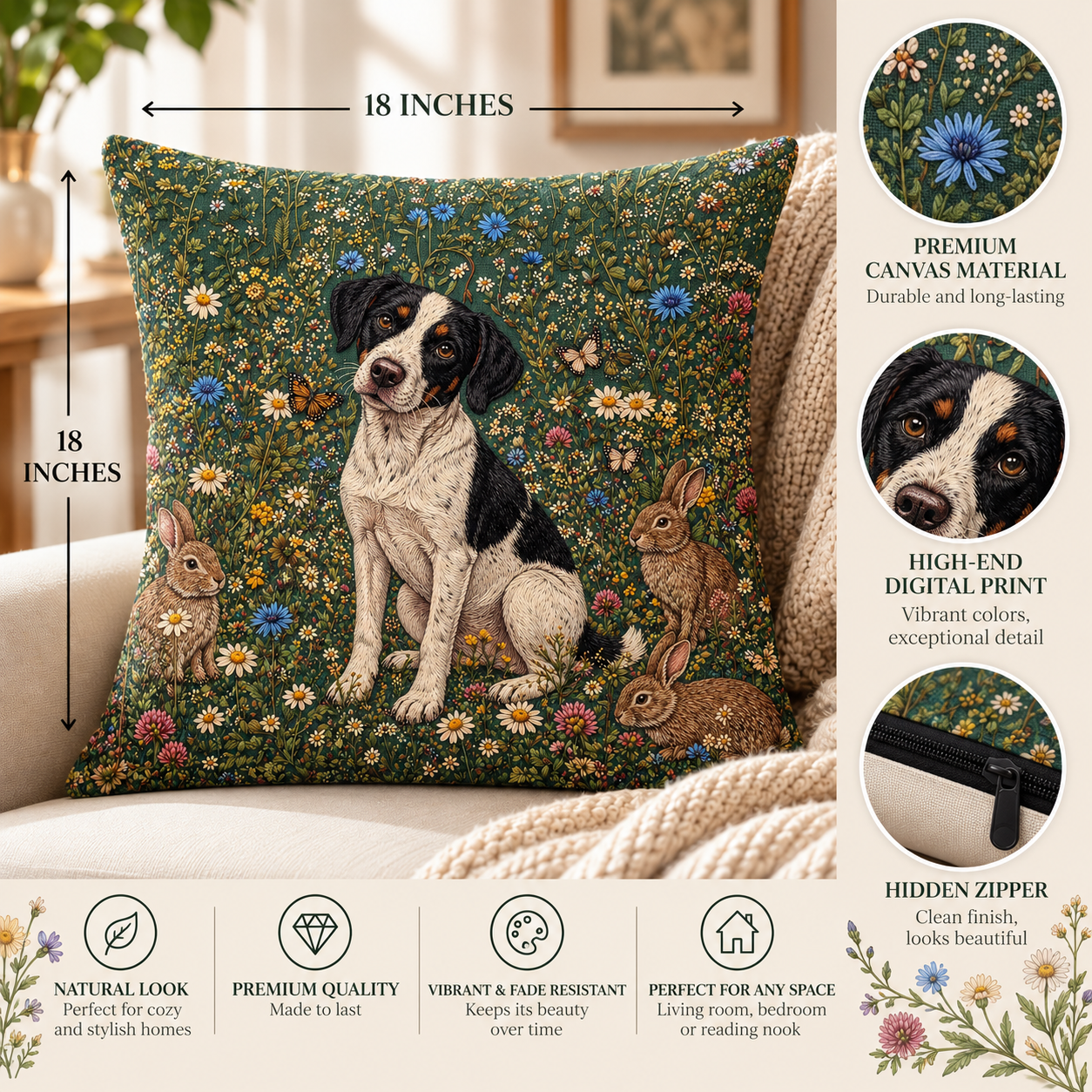 Paws Illustrated Cushion Covers - Image 2