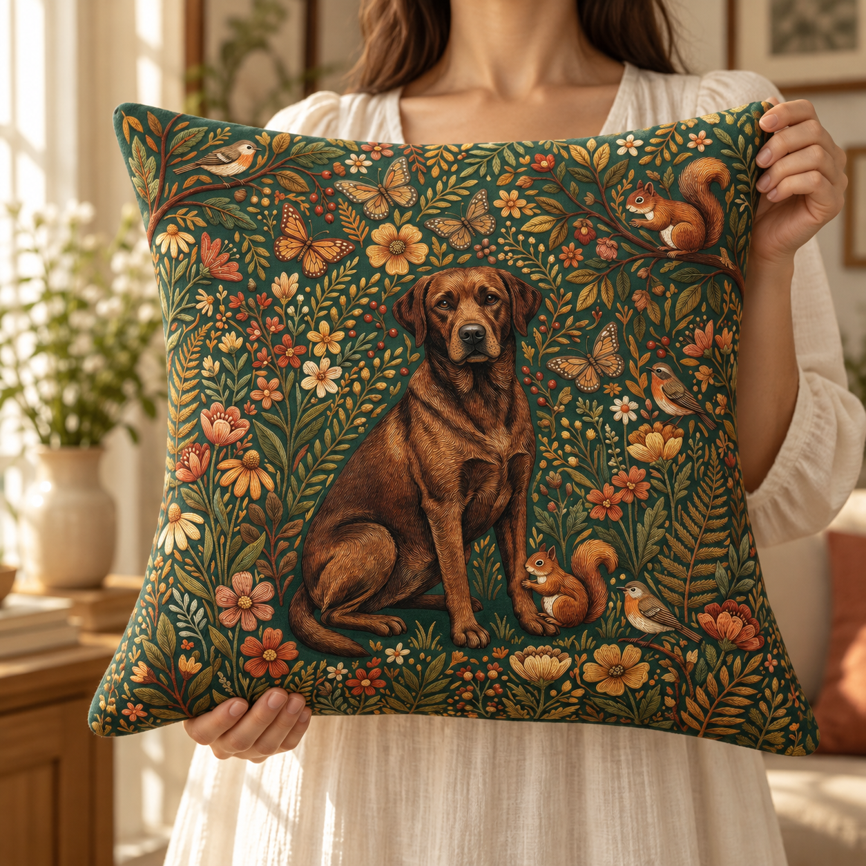 Paws Among Petals Cushion Covers - Image 3